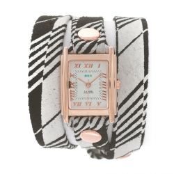 Simple Black-White Retro Stripe Print Rose - фото