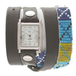 Guatemala Beaded Black - Blue X - фото