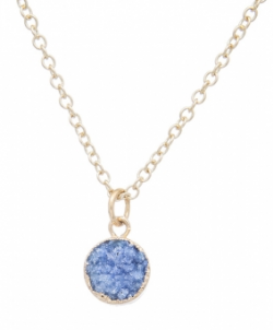 Sapphire Blue Druzy Necklace - фото