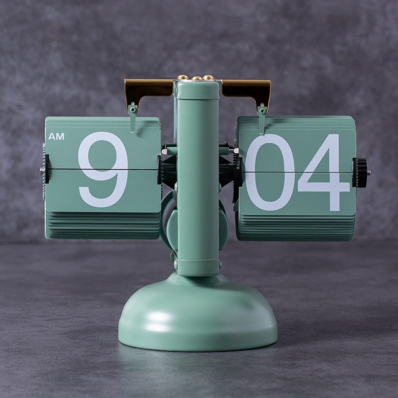 Классические перекидные часы Flip-clock Green, 16х21х8 см (зеленые) - фото