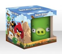 Кружка Angry birds: Зеленая свинья в коробке - фото