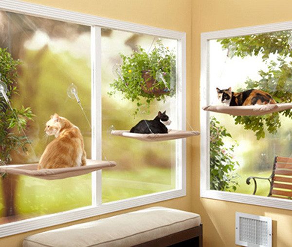 Лежанка подвесная для кошек Sunny seat window mounted cat bed - фото