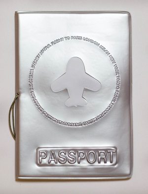 Обложка для паспорта Happy Flight-silver. - фото