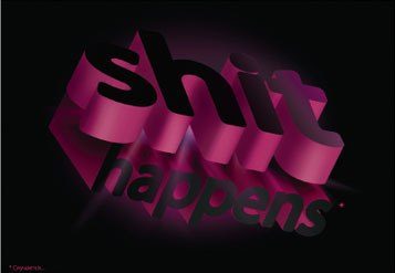 Открытка Shit Happens - фото