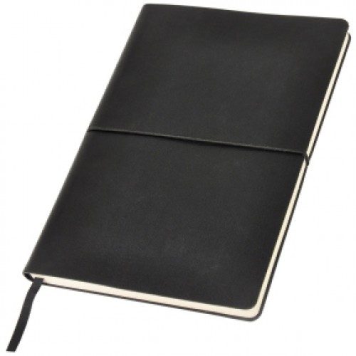 Бизнес-блокнот А5  Black eddition  , мягкая обложка, в  клетку <br /><br /> черный - фото