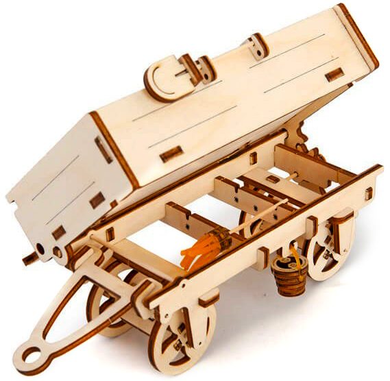 Деревянный 3D конструктор-пазл Ugears «Прицеп к трактору» - фото