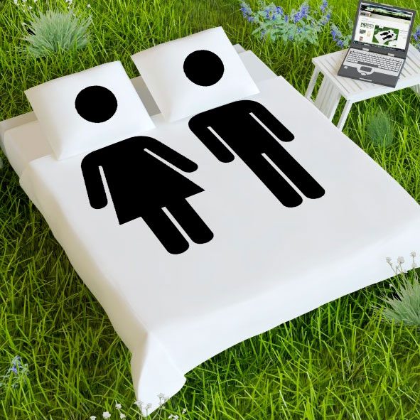 Постельное бельё «Man & Woman» Евро - фото