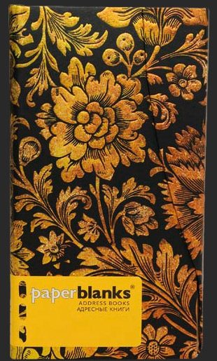 Алфавитная | Телефонная | Адресная книга Paperblanks Полуночное золото (Midnight Gold Simachev style) - фото