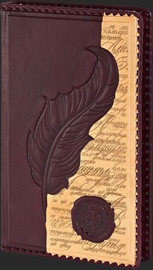 Кожаная визитница Chocoletter 4х секционная - фото