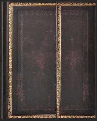 Записная книжка Paperblanks Чёрная марроканская кожа (Black Morrocan) - фото