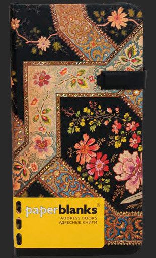 Алфавитная | Телефонная | Адресная книга Paperblanks Филигранный цветочный рисунок  чёрное дерево (Filigree Floral Ebony) - фото
