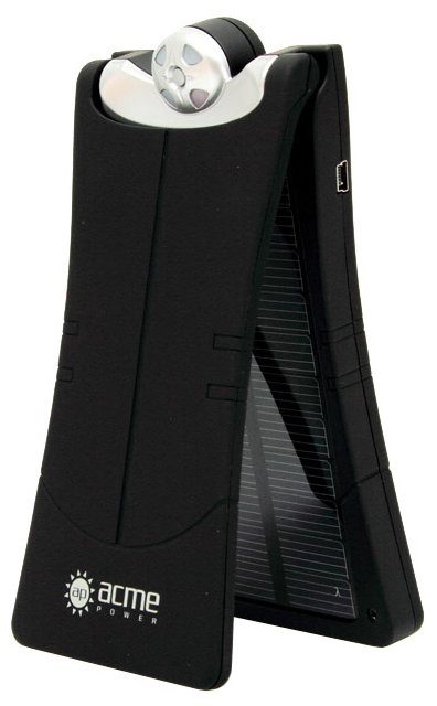 Туристический внешний аккумулятор с солнечной батареей и фонарем AcmePower 2000 mAh MF2020 - фото