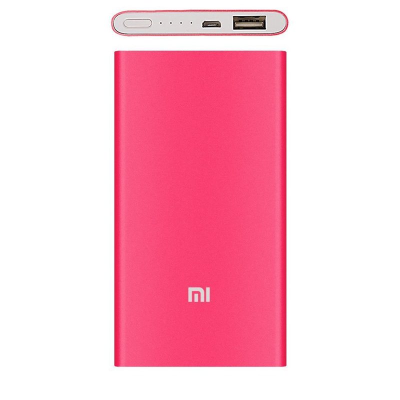 Ультра-тонкий внешний аккумулятор 5000 mAh Xiaomi Mi Power Bank Super Slim 5000 Rose Red - фото
