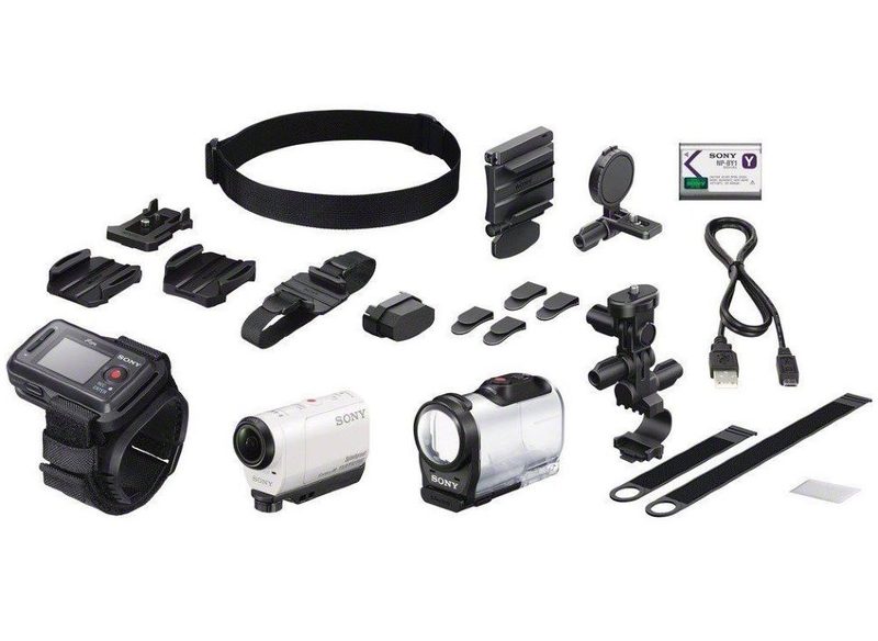 Экшн-камера Sony ActionCam Mini HDR-AZ1VB с Wi-Fi и набором креплений для велосипеда + Пульт ДУ Live-View (RM-LVR2) - фото