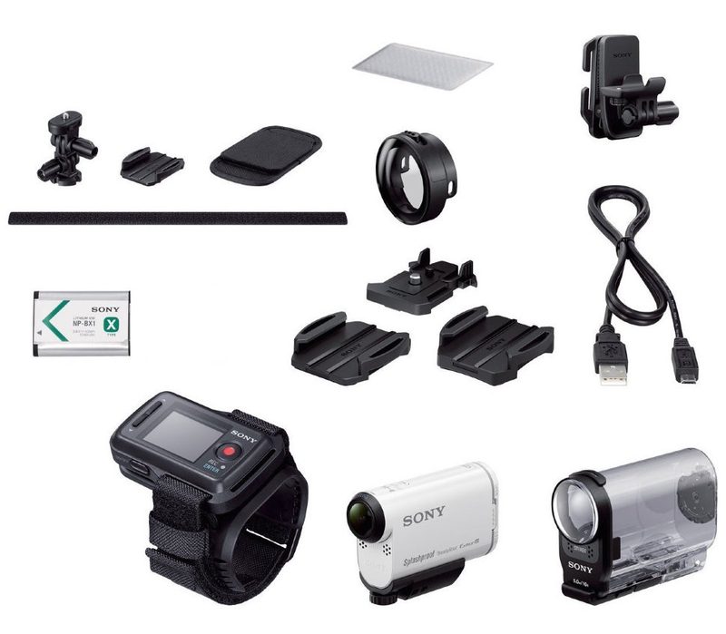 Экшн-камера Sony ActionCam HDR-AS200VT с Wi-Fi и GPS и набором креплений для путешествий + Пульт ДУ Live-View (RM-LVR2) - фото