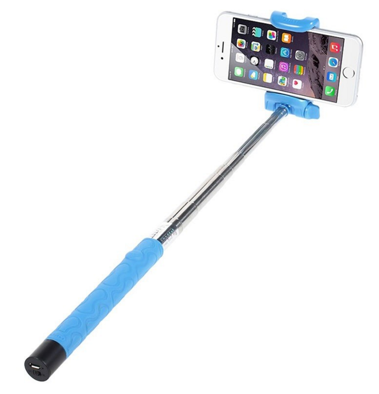 Селфи-палка (монопод) KJstar Z06-3 Blue с кнопкой Bluetooth - фото