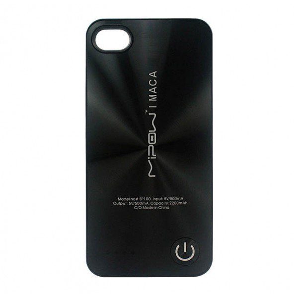 Аккумулятор-чехол для iPhone 4/4S MiPow 2200 mAh Maca SP103A Black - фото