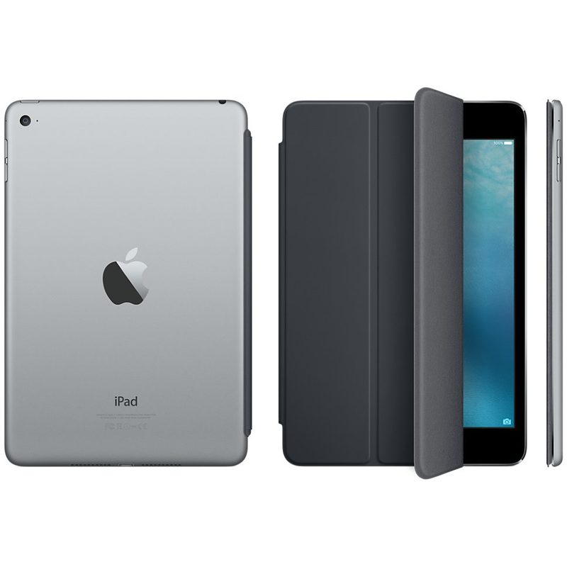 Оригинальный чехол-обложка Apple Smart Cover Charcoal Gray для iPad mini 4 - фото