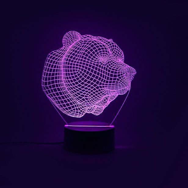 3D ночник  Медведь - фото