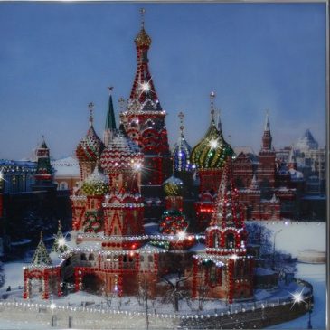 Картина СЕРДЦЕ МОСКВЫ большая (кристаллы Swarovski) - фото