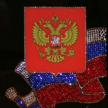 Картина СИМВОЛЫ РОССИИ (кристаллы Swarovski) - фото