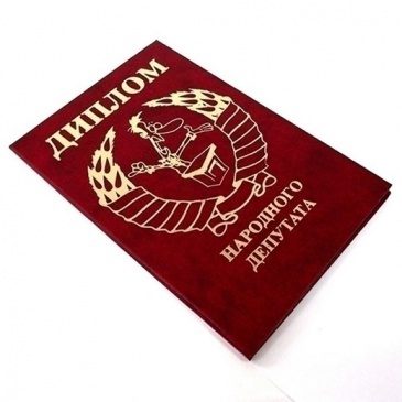 Диплом НАРОДНОГО ДЕПУТАТА - фото