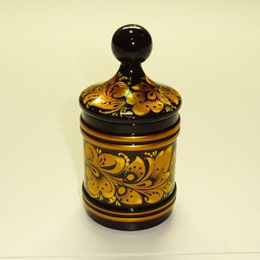 Кадочка из коллекции ЗОЛОТАЯ ХОХЛОМА малая (11,5см) - фото