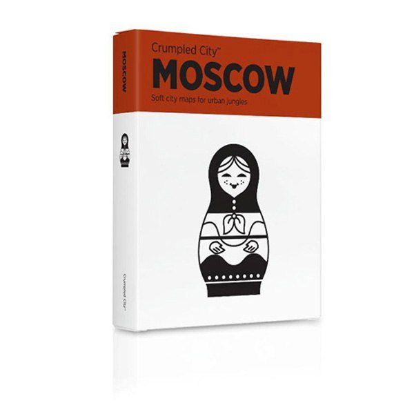 Карта  Москвы мятая - фото