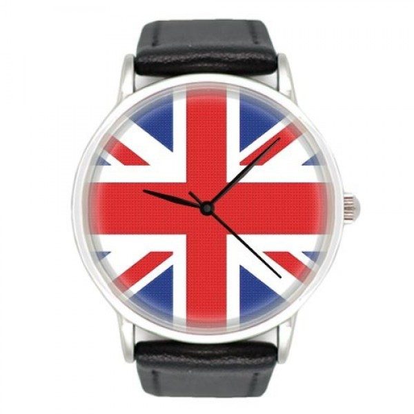 Наручные часы с принтом Британский флаг - фото