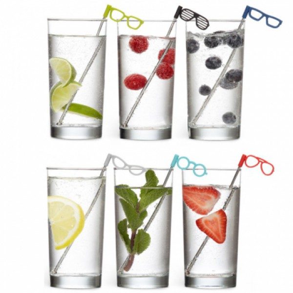 Соломинки для коктейля Glasses 6 шт. - фото