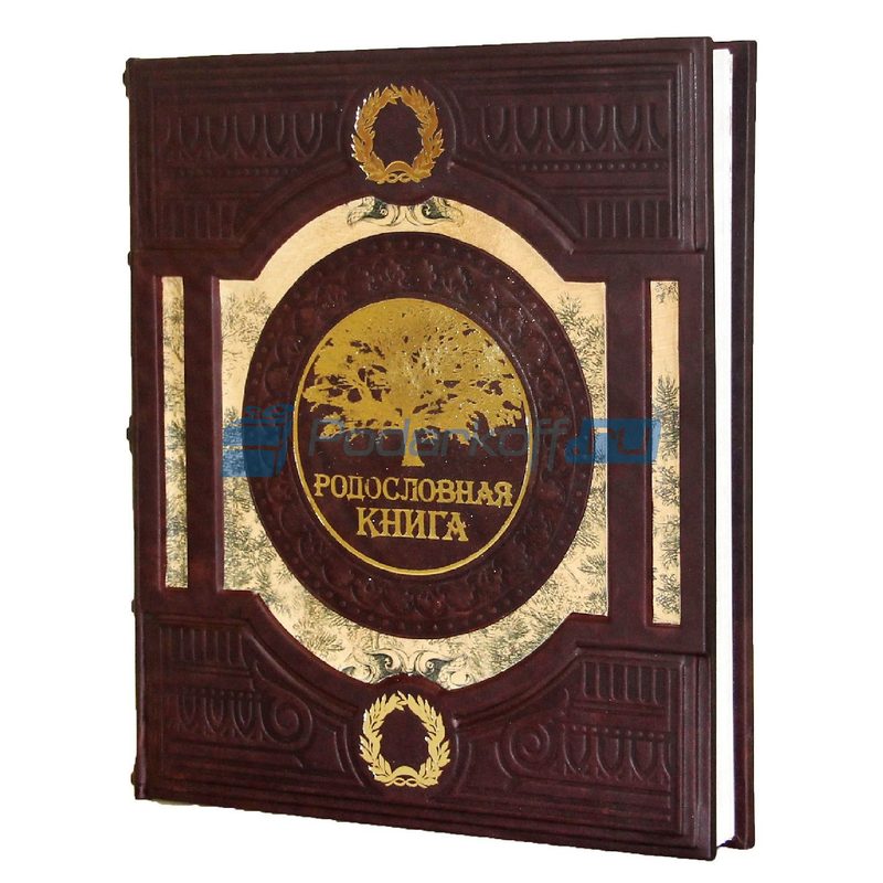 Книга-альбом Родословная книга в обложке из натуральной кожи - фото