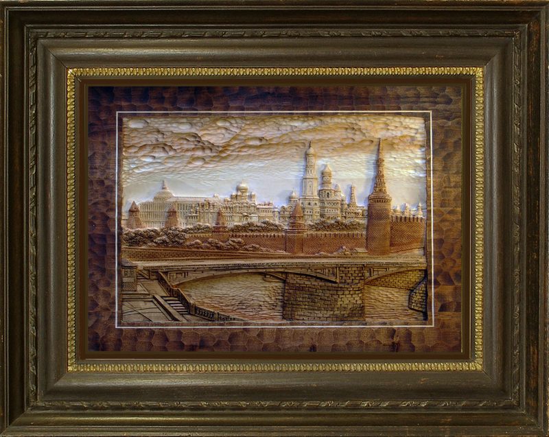 Картина из дерева Большой Москворецкий мост - фото