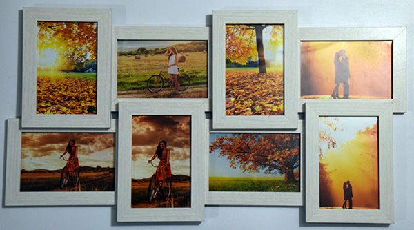 Фоторамка настенная  Окто деревянная  белая. - фото