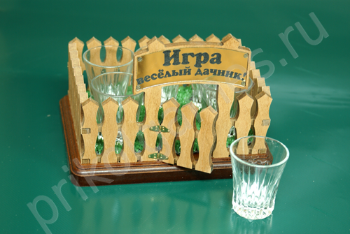 Подставка для рюмок Шесть соток Игра веселый дачник - фото