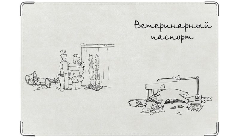 Обложка на ветеринарный паспорт Кот Саймона - фото