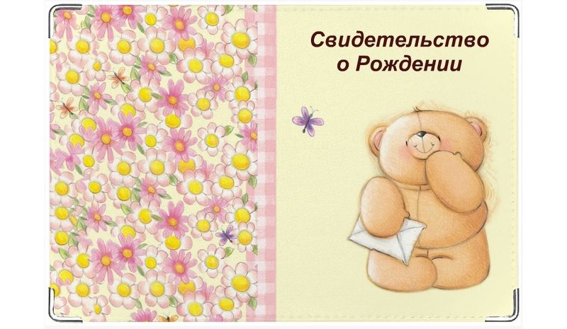 Обложка для свидетельства о рождении Мишка - фото