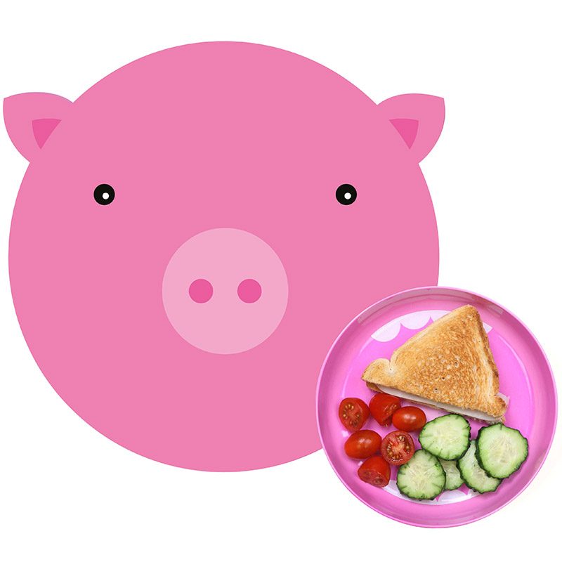 Коврик+миска Hungry pig - фото