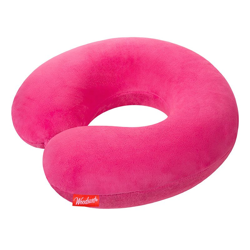 Подушка для путешествий La Siesta Memory Foam, чехол, фуксия - фото