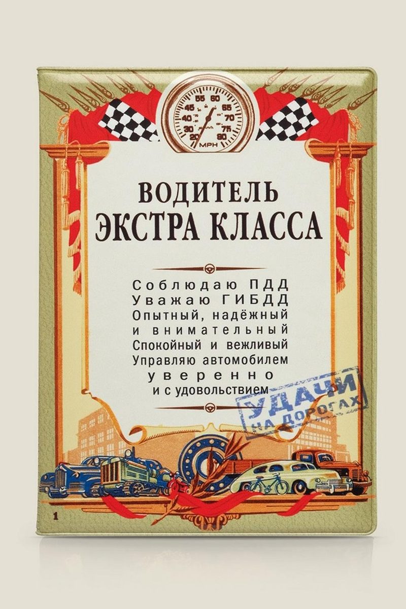 Обложка для автодокументов Водитель экстра Класса - фото