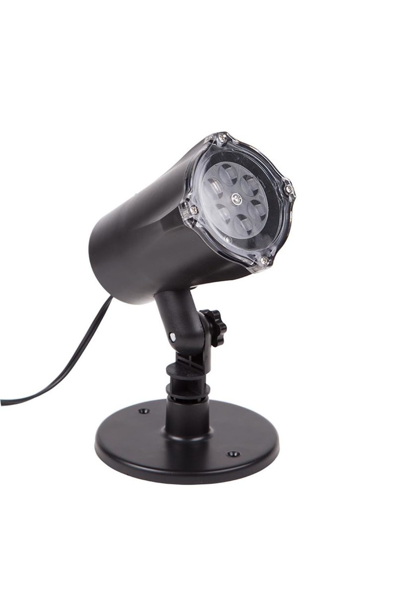 LED проектор, 220В Белые снежинки - фото