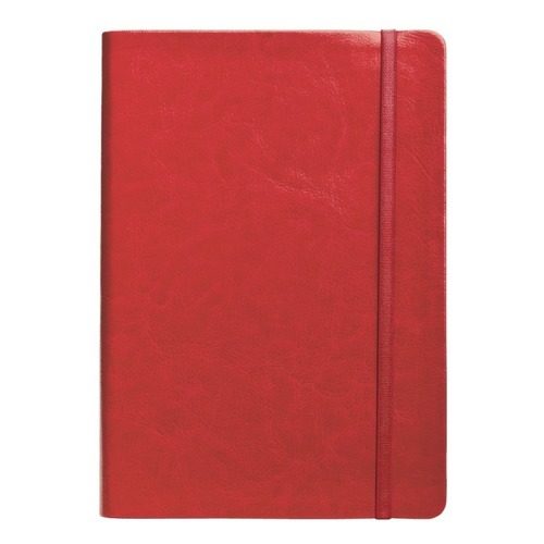Ежедневник недатированный Elegance AZ150/red, твердый переплет с резинкой, 140 x 200 мм, 320 стр. - фото