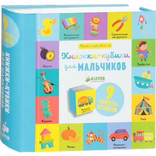 9 книжек-кубиков. Книжки-кубики для мальчиков - фото