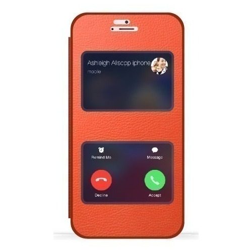 Чехол Smart Case для iPhone 6 оранжевая кожа - фото
