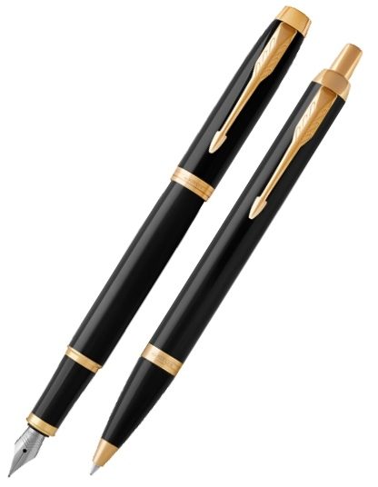 Набор: Перьевая и Шариковая ручка Parker IM Core Black GT - фото