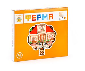 Детский деревянный конструктор Томик - 42 детали - Ферма - фото