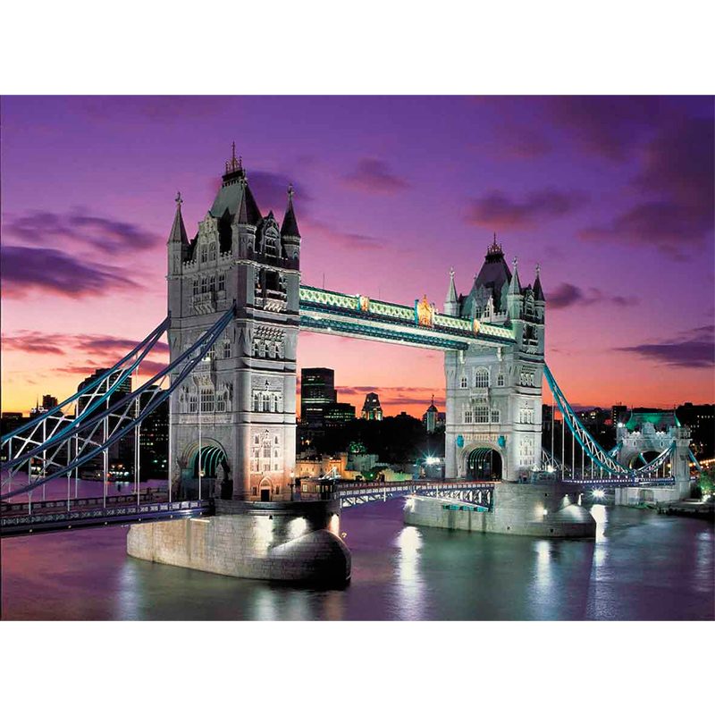 Пазл 1000 деталей Educa: Тауэрский мост (10113) -- Neon tower bridge, london - фото