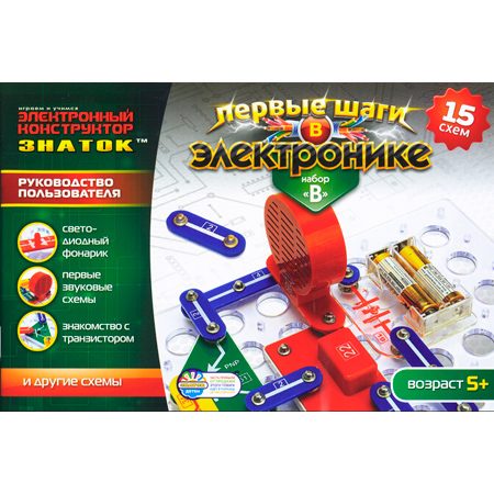 Электронный конструктор Знаток Первые шаги в электронике набор B (15 схем) 15B-Znat - фото