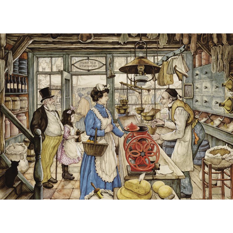 Пазл 1000 Jumbo Антон Пик Бакалейная лавка (Anton Pieck - The Grocery Store) - 17024 - фото