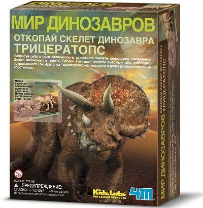 Набор раскопки 4М Скелет Трицератопса - фото