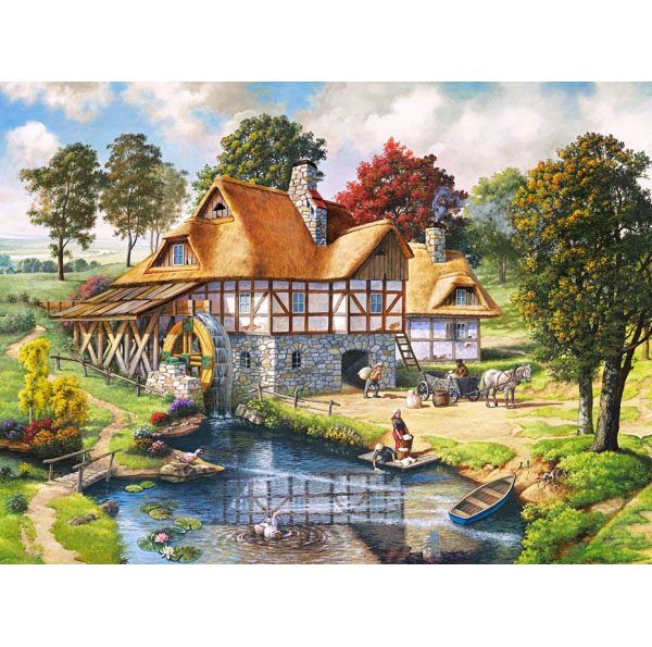 Пазл Castorland 2000 деталей: Водяная мельница (C-200498) (Water Mill Cottage) - фото